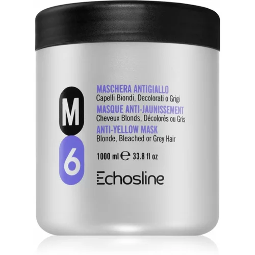 EchosLine Anti-Yellow M6 maska za lase za nevtralizacijo rumenih odtenkov 1000 ml