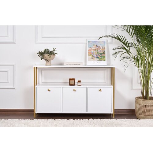 Nordure Komoda s ladicama, 120x77x30cm, Bijela Slike