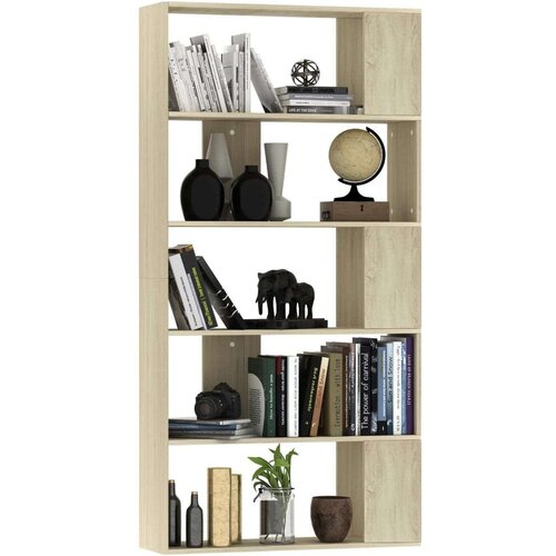  za knjige / pregrada boja hrasta 80x24x159 cm iverica Slike