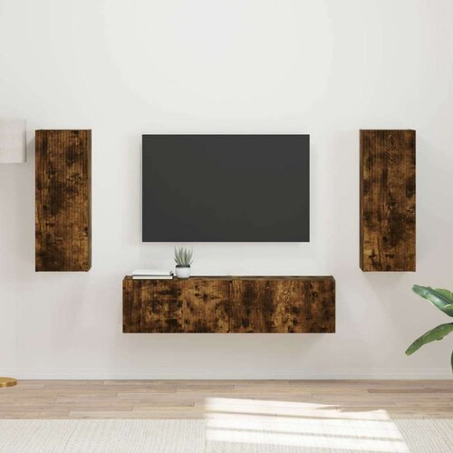 Komplet TV omaric 2 pcs Dimljeni oreh Konstruiran les, (5000132653) Cene