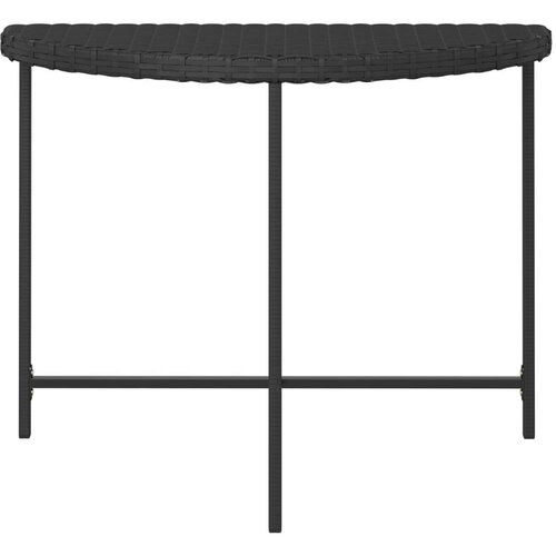 VidaXL Vrtni stol crni 100 x 50 x 75 cm od poliratana Slike