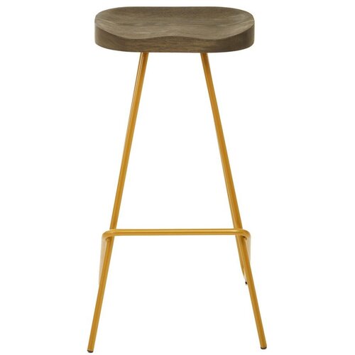 Premier Housewares Barsko stol iz masivnega bresta v zlati barvi/v naravni barvi (vi&amp;scaron;ina sedeža 78 cm) District &amp;ndash; Slike