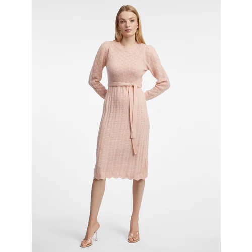 Orsay Women's Light Pink Sweater Dress with Wool - Women