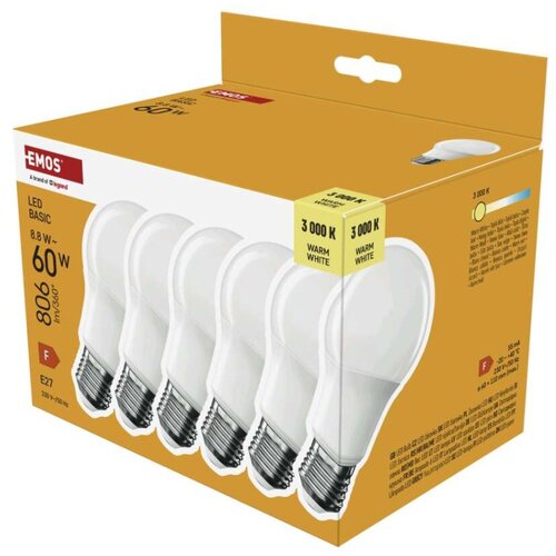  LED žarnica Basic A60 / E27 / 8,8 W (60 W) / 806 lm / Toplo bel 6/1 Cene