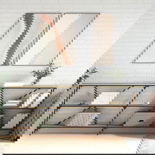 vidaXL Konzolni stol boja hrasta sonome 200x30x75 cm od drva i željeza Cene