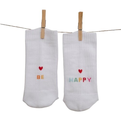 Eulenschnitt Bele nogavice "Be happy" - L (43-46) Cene