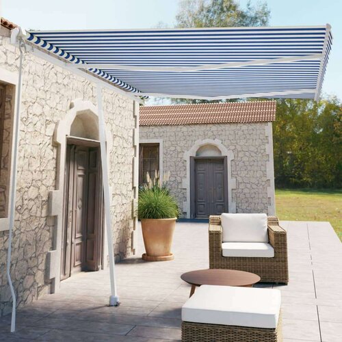  Tenda Samostojeća tenda na ručno uvlačenje 350 x 250 cm plavo-bijela Cene