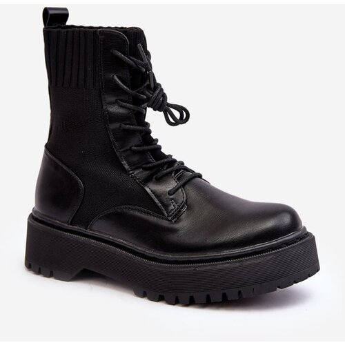 Kesi Women&amp;#039;s lace-up work ankle boots black Dedinva Slike