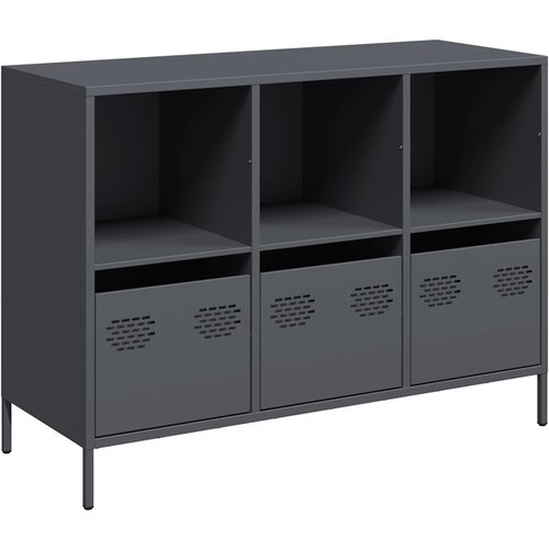 Maison Chic Komoda - Predalnik antracitna 101,5x39x73,5 cm hladno valjano jeklo, (21721632) Slike