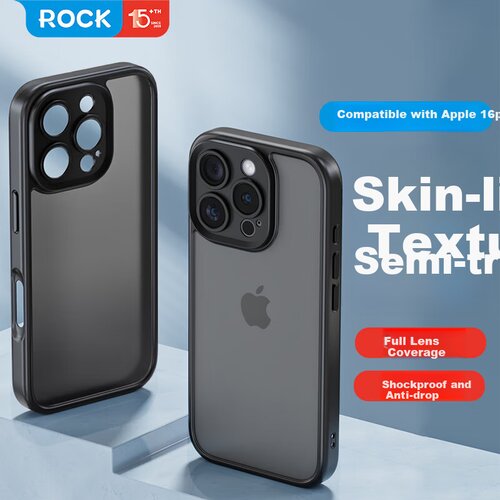  Rock Maska za mobilni telefon iPhone 16 Pro, Crna Slike