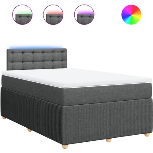 Maison Chic Box spring postelja - Vzmetna postelja z vzmetnico temno siva 120x200 cm blago SL16768, (21894907) Cene