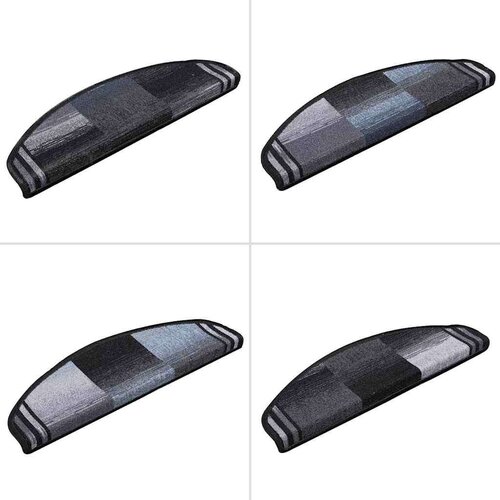 vidaXL samoljepljivi otirači za stepenice 15 kom crno-sivi 65x21x4 cm Cene