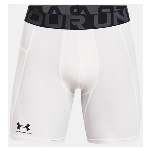 Under Armour Men's HeatGear Armour Compression Shorts White/Black L Donje rublje za trčanje