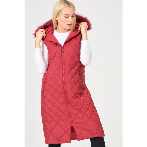 Dewberry Z6718 LADIES VEST-LIGHT BURGUNDY Slike