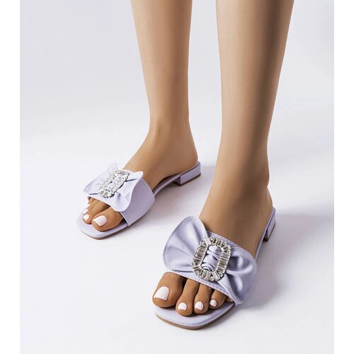 Gemre Purple elegant slippers with rhinestones Fifi Slike