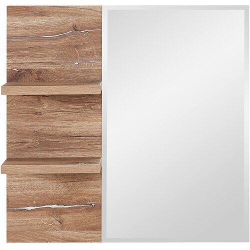 MID.YOU STENSKO OGLEDALO, 82/80/17 cm steklo, leseni material Slike
