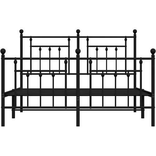  okvir kreveta uzglavlje i podnožje crni 140x190 cm Slike