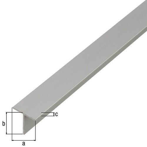 Alberts T-profil (1.000 x 15 x 15 mm, Debelina: 1,5 mm, Aluminij, Natur) Cene