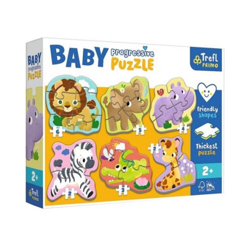 Trefl Puzzle Baby Safari - 6 puzzli (2/3/4/5/6 delova) Slike