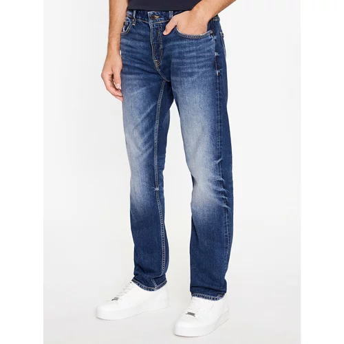 Guess Jeans hlače Angels M3BAN2 D55T2 Mornarsko modra Slim Fit