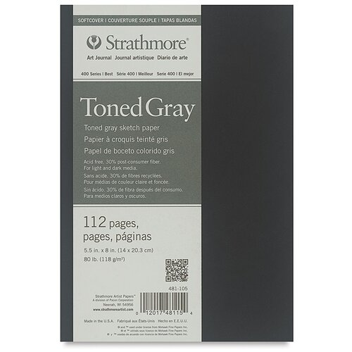 Art Journal Strathmore Tonirani papir Gray meki povez | izaberi dimenzije Slike