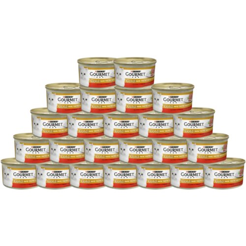 Purina gourmet Vlažna hrana za mačke Gold, Goveđa pašteta, 85g x24 Slike