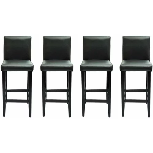  Barske stolice od umjetne kože 4 kom crne