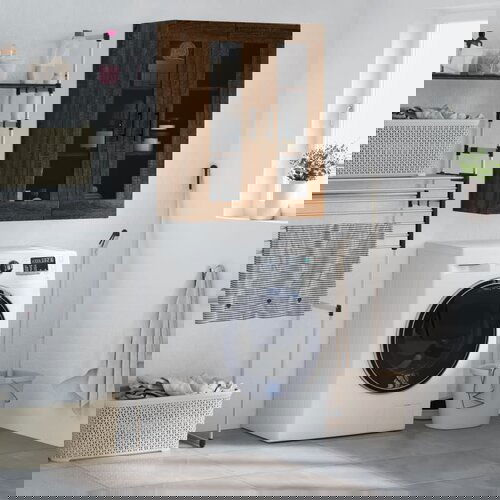 VidaXL Zidni ormarić boja smeđeg hrasta 69 5 x 34 x 90 cm Slike