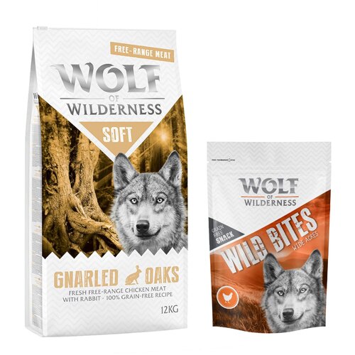 Wolf of Wilderness 12 kg suhe hrane + Snack gratis! - pi&amp;scaron;čanec proste reje &amp;amp; zajec + Wide Acres - pi&amp;scaron;čanec (monoprotein) Slike