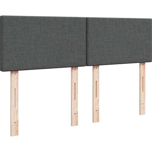 VidaXL otomanski krevet s madracem tamnosivi 140x190cm od tkanine Slike