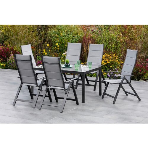Gardenson vrtna garnitura florenz, 7-Delno, siva, aluminij Slike