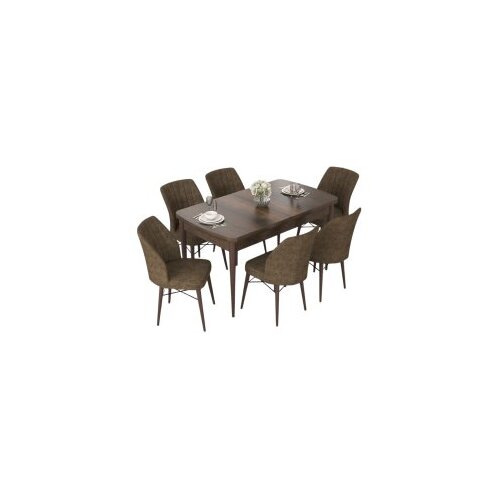 Hanah home Set Trpezarijski sto i 6 stolica Nef, smeđa Cijene