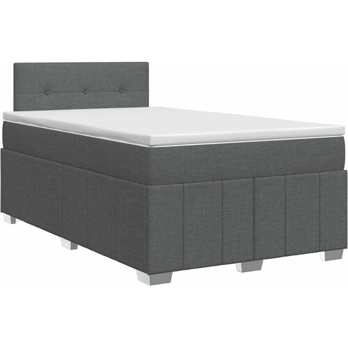  Boxspring krevet s madracem Tamnosiva 120 x 190 cm Tkanina Slike