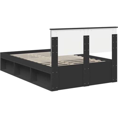  Okvir za krevet Crna 120 x 200 cm Konstruirano drvo Slike