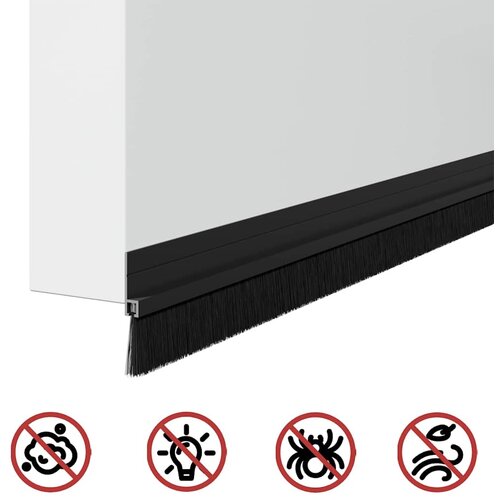  Samoljepljivi pečati za vrata 12 pcs Crna 100 cm Slike