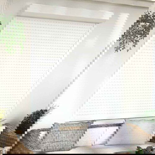 vidaXL rolete iz aluminija 140x150 cm bele Cene