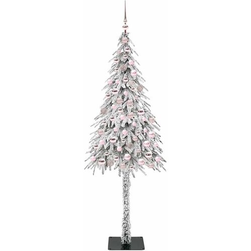  Božićno drvce s 300 LED svjetlima Bijelo 210 cm PE i čelik Slike