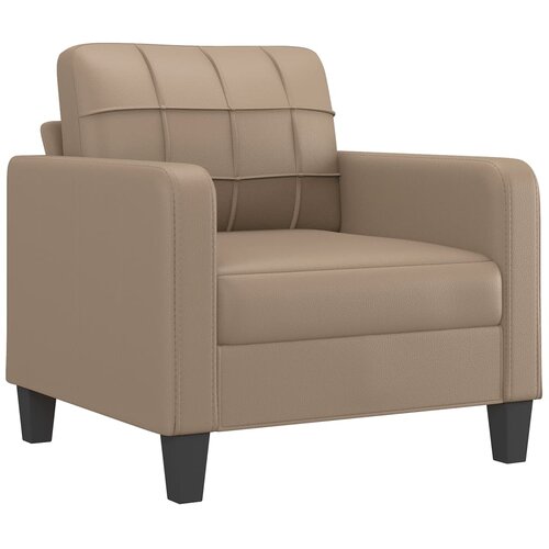  4-dijelni set sofa s jastucima boja cappuccina od umjetne kože Slike