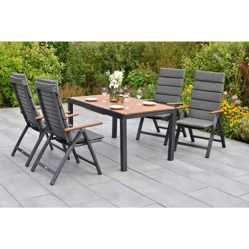 Gardenson VRTNA GARNITURA ASTROS aluminij barve grafita, naravne barve Slike