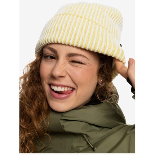 Roxy Light Yellow Women's Ribbed Beanie Ozalee - Women Slike