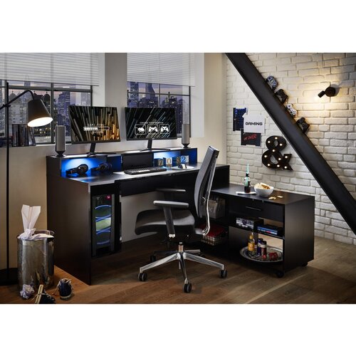 Livetastic gaming miza leseni material črna Slike