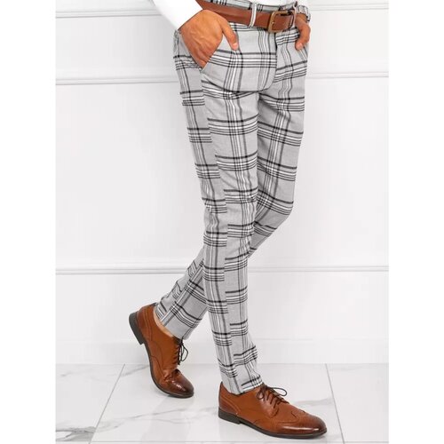 DStreet Light gray men&amp;#039;s trousers UX3755z Slike