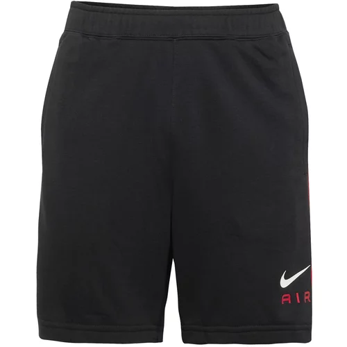 Nike Sportswear Hlače 'AIR' crvena / crna / prljavo bijela