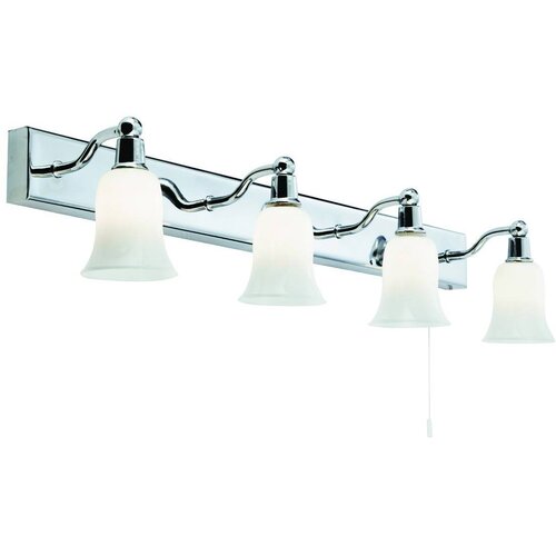 Searchlight Belvue LED stenska svetilka za kopalnico s 4 lučmi, kromirana, s steklenim senčnikom, IP44, (22100579) Cene