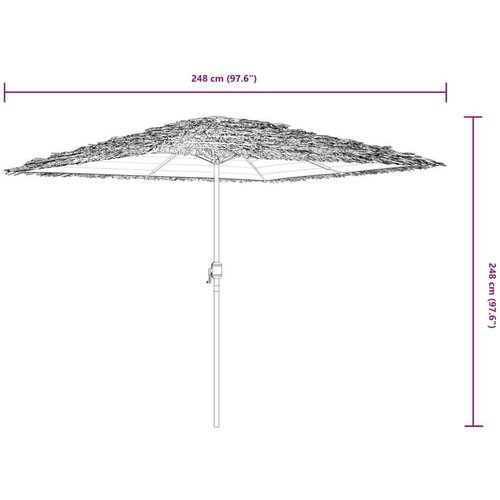 vidaXL Vrtni suncobran s čeličnom šipkom plavi 248 x 248 x 248 cm Cijene