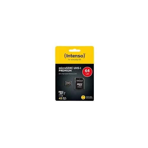Intenso Micro SDXC 64GB UHS-I Premium 3423490 + adapter Slike