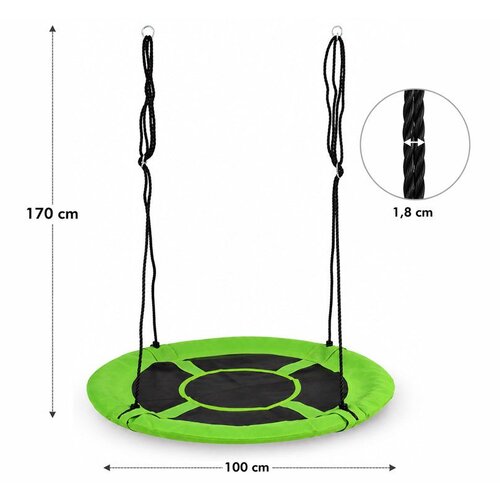  Gnijezdo ljuljačka (100cm &amp;ndash; do 250kg) zelena Slike