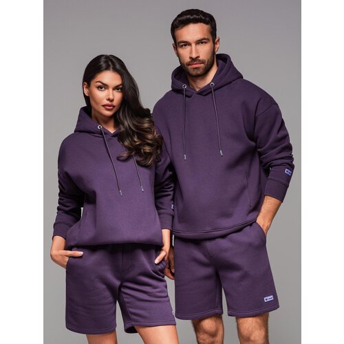 Ombre Unisex sweatshirt with pockets and hood - purple Slike