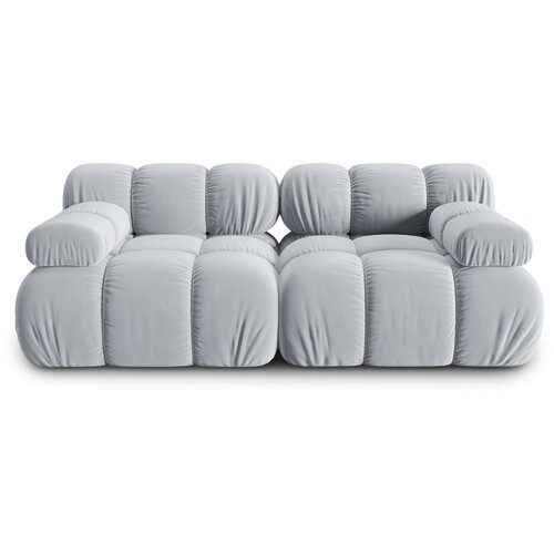 Micadoni Home svetlo modra žametna sedežna garnitura 188 cm bellis &amp;ndash; Slike