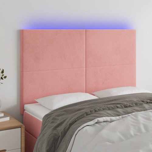  LED uzglavlje ružičasto 144x5x118/128 cm bar&scaron;unasto Cijene